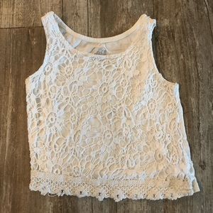 Girls White Top Size 8 Justice